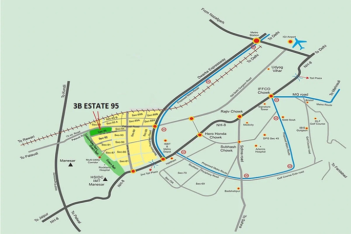 Location of 3B Homes Estate 95