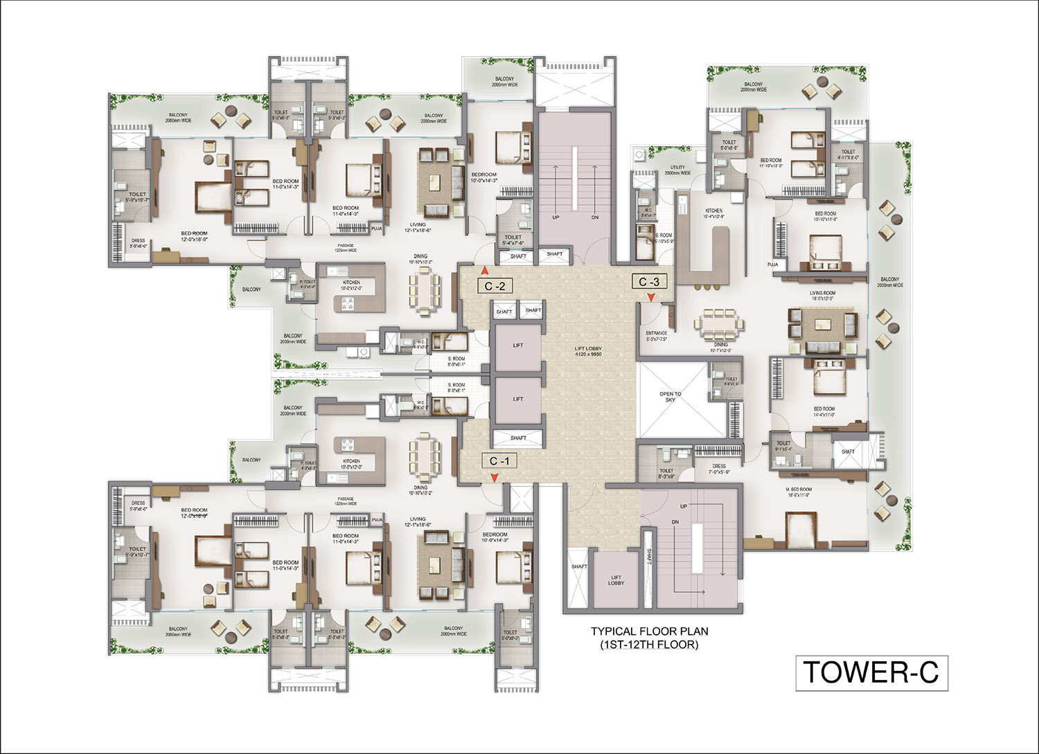 Golf Island Delhi Floor Plans